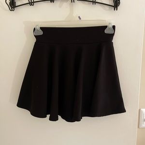 black mini skirt